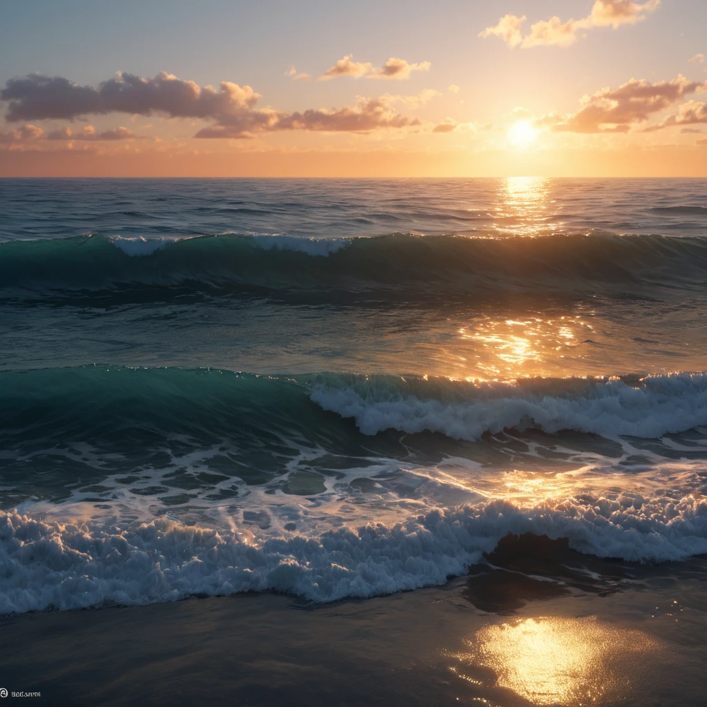 Sunset over the ocean