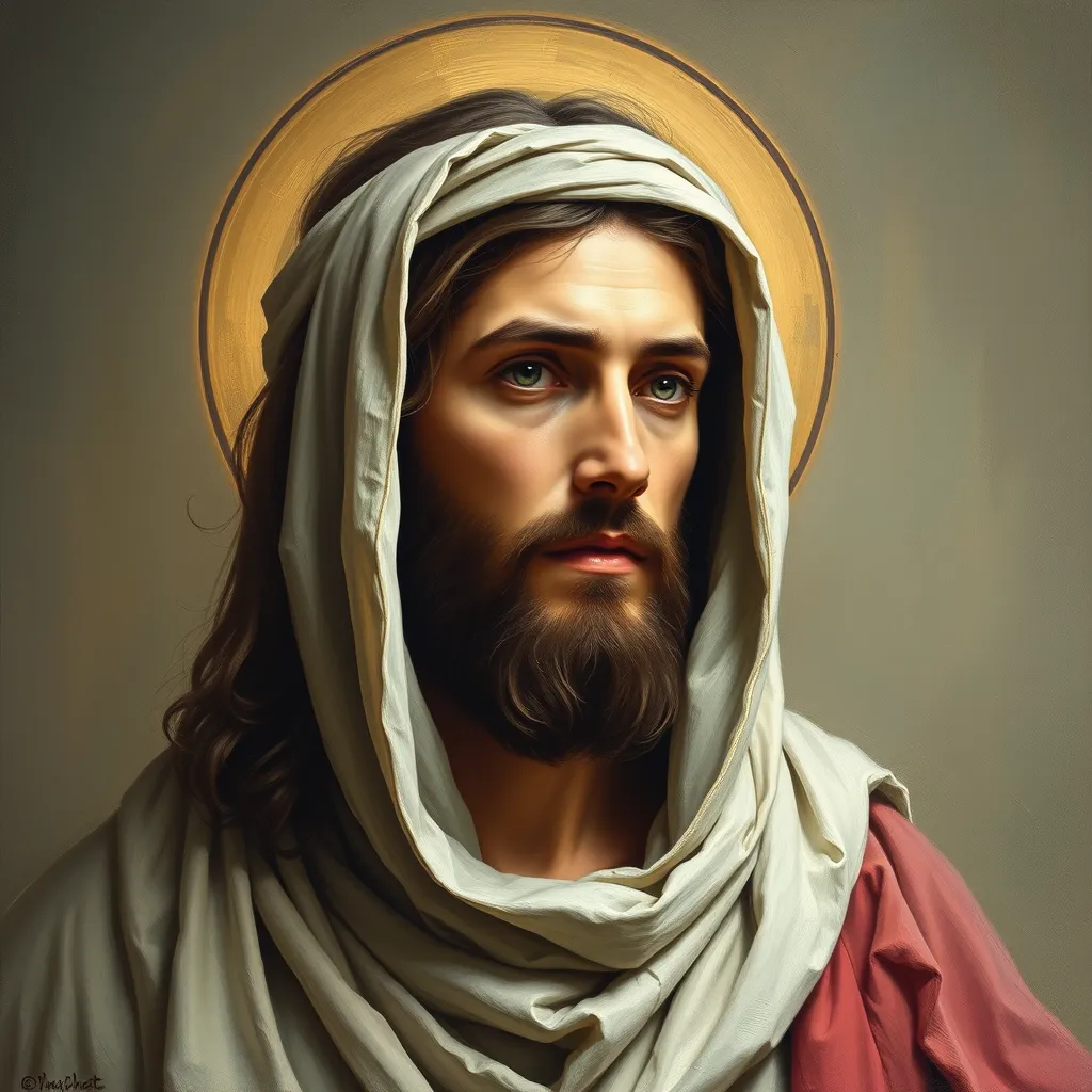 Matte portrait of Jesus of Nazareth 