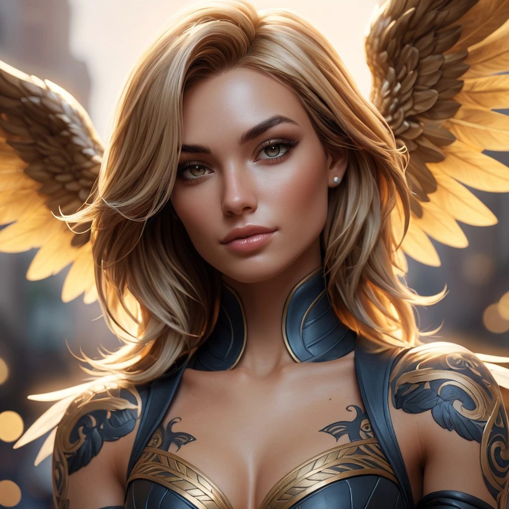 Matte portrait of Kayle with tattoos