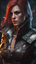 Female rouge assassin in The Witcher 3 Style, 4k, Highly Detailed, Beautiful, Cinematic Lighting, Sharp Focus, Volumetric Lighting, Closeup Portrait, Concept Art