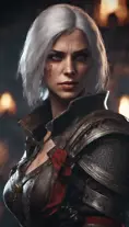 Female rouge assassin in The Witcher 3 Style, 4k, Highly Detailed, Beautiful, Cinematic Lighting, Sharp Focus, Volumetric Lighting, Closeup Portrait, Concept Art