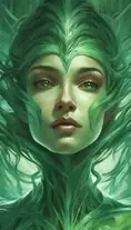 close up green ghost, 4k, Highly Detailed, Hyper Detailed, Powerful, Artstation, Vintage Illustration, Digital Painting, Sharp Focus, Smooth, Concept Art by Stanley Artgerm Lau, Alphonse Mucha, Greg Rutkowski