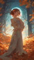 Portrait of a fall we felled in the moonlight, Highly Detailed, Intricate, Cinematic Lighting, Unreal Engine, Radiant, Fantasy by Ferdinand Knab, Ilya Kuvshinov, Alphonse Mucha, RHADS, Greg Rutkowski, Makoto Shinkai, Lois van Baarle