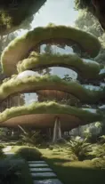 Beautiful futuristic organic house made from imaginary plants in a forest, 8k, Award-Winning, Highly Detailed, Beautiful, Epic, Octane Render, Unreal Engine, Radiant, Volumetric Lighting by Stefan Kostic