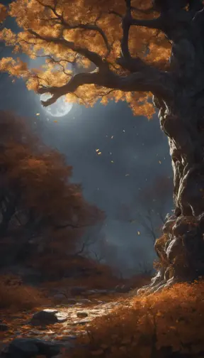 Portrait of a fall we felled in the moonlight, Highly Detailed, Intricate, Cinematic Lighting, Unreal Engine, Radiant, Fantasy