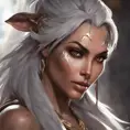 Alluring matte portrait of a beautiful Nidalee in the style of Stefan Kostic, 8k, Highly Detailed, Intricate, Half Body, Realistic, Sharp Focus, Volumetric Lighting, Fantasy, Elegant by Stanley Artgerm Lau, Greg Rutkowski