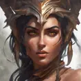 Alluring matte portrait of a beautiful Nidalee in the style of Stefan Kostic, 8k, Highly Detailed, Intricate, Half Body, Realistic, Sharp Focus, Volumetric Lighting, Fantasy, Elegant by Stanley Artgerm Lau, Greg Rutkowski