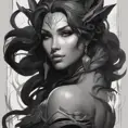 Alluring matte portrait of a beautiful Nidalee in black, 8k, Highly Detailed, Intricate, Half Body, Realistic, Sharp Focus, Volumetric Lighting, Fantasy, Elegant by Stanley Artgerm Lau, Alphonse Mucha, WLOP, Stefan Kostic