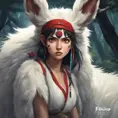 Alluring portrait of princess mononoke, 4k, 4k resolution, 8k, Hyper Detailed, Anime by Stanley Artgerm Lau, Stefan Kostic