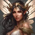 Alluring matte portrait of a beautiful Nidalee with wings, 8k, Highly Detailed, Intricate, Half Body, Realistic, Sharp Focus, Volumetric Lighting, Fantasy, Elegant by Stanley Artgerm Lau, Alphonse Mucha, WLOP