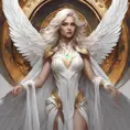 Alluring matte portrait of the beautiful Kayle in white, 8k, Highly Detailed, Intricate, Realistic, Sharp Focus, Volumetric Lighting, Fantasy, Elegant by Stanley Artgerm Lau, Alphonse Mucha, WLOP, Stefan Kostic