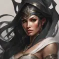 Alluring matte portrait of a beautiful veiled Nidalee wearing a black veil, 8k, Highly Detailed, Intricate, Half Body, Realistic, Sharp Focus, Volumetric Lighting, Fantasy, Elegant by Stanley Artgerm Lau, Alphonse Mucha, WLOP