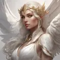 Alluring matte portrait of the beautiful Kayle in white, 8k, Highly Detailed, Intricate, Realistic, Sharp Focus, Volumetric Lighting, Fantasy, Elegant by Stanley Artgerm Lau, Alphonse Mucha, WLOP, Stefan Kostic