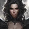 Alluring matte portrait of a fierce beautiful Lyx in black, 8k, Highly Detailed, Intricate, Half Body, Realistic, Sharp Focus, Volumetric Lighting, Fantasy, Elegant by Stanley Artgerm Lau, WLOP, Stefan Kostic