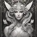 Alluring matte portrait of the beautiful goddess Selene in black, 8k, Highly Detailed, Intricate, Realistic, Sharp Focus, Volumetric Lighting, Fantasy, Elegant by Stanley Artgerm Lau, Alphonse Mucha, WLOP