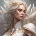 Alluring matte portrait of the beautiful Kayle in white, 8k, Highly Detailed, Intricate, Realistic, Sharp Focus, Volumetric Lighting, Fantasy, Elegant by Stanley Artgerm Lau, Alphonse Mucha, WLOP, Stefan Kostic