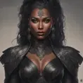 Alluring matte portrait of a fierce beautiful Samira in black, 8k, Highly Detailed, Intricate, Half Body, Realistic, Sharp Focus, Volumetric Lighting, Fantasy, Elegant by Stanley Artgerm Lau, WLOP, Stefan Kostic