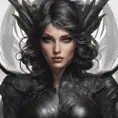 Alluring matte portrait of a beautiful Vex wearing black leather, 8k, Highly Detailed, Intricate, Half Body, Realistic, Sharp Focus, Volumetric Lighting, Fantasy, Elegant by Stanley Artgerm Lau, Alphonse Mucha, WLOP