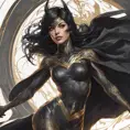 Alluring matte portrait of the beautiful Cassandra Cain in black, 8k, Highly Detailed, Intricate, Realistic, Sharp Focus, Volumetric Lighting, Fantasy, Elegant by Stanley Artgerm Lau, Alphonse Mucha, WLOP, Stefan Kostic