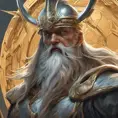 close up god odin, 4k, Highly Detailed, Hyper Detailed, Powerful, Artstation, Vintage Illustration, Digital Painting, Sharp Focus, Smooth, Concept Art by Stanley Artgerm Lau, Alphonse Mucha, Greg Rutkowski