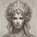 Alluring matte portrait of a beautiful Sarah Kerrigan, 8k, Highly Detailed, Intricate, Half Body, Realistic, Sharp Focus, Volumetric Lighting, Fantasy, Elegant by Alphonse Mucha