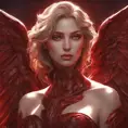 Alluring matte portrait of the beautiful Kayle in dark red, 8k, Highly Detailed, Intricate, Realistic, Sharp Focus, Volumetric Lighting, Fantasy, Elegant by Stanley Artgerm Lau, Alphonse Mucha, WLOP, Stefan Kostic