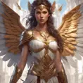 Alluring matte portrait of a beautiful Kassandra with wings, 8k, Highly Detailed, Intricate, Half Body, Realistic, Sharp Focus, Volumetric Lighting, Fantasy, Elegant by Stanley Artgerm Lau, Alphonse Mucha, WLOP