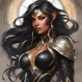 Alluring matte portrait of a beautiful Sivir wearing black leather, 8k, Highly Detailed, Intricate, Half Body, Realistic, Sharp Focus, Volumetric Lighting, Fantasy, Elegant by Stanley Artgerm Lau, Alphonse Mucha, WLOP