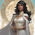 Cassandra cain in a wedding dress, riot entertainment, Realistic, Artgerm, Concept Art, Portrait by Alphonse Mucha, Greg Rutkowski