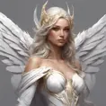 Alluring matte portrait of the beautiful Kayle in white, 8k, Highly Detailed, Intricate, Realistic, Sharp Focus, Volumetric Lighting, Fantasy, Elegant by Stanley Artgerm Lau, Alphonse Mucha, WLOP, Stefan Kostic