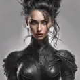 Alluring matte portrait of a fierce beautiful Lyx in black, 8k, Highly Detailed, Intricate, Half Body, Realistic, Sharp Focus, Volumetric Lighting, Fantasy, Elegant by Stanley Artgerm Lau, WLOP, Stefan Kostic