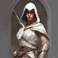 Alluring matte portrait of a fierce looking Kassandra in white Assassin's Creed style, 8k, Highly Detailed, Intricate, Half Body, Realistic, Sharp Focus, Volumetric Lighting, Fantasy, Elegant by Stanley Artgerm Lau, Alphonse Mucha, WLOP