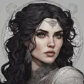 Alluring matte portrait of a beautiful Yennefer, 8k, Highly Detailed, Intricate, Half Body, Realistic, Sharp Focus, Volumetric Lighting, Fantasy, Elegant by Alphonse Mucha