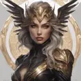 Alluring matte portrait of a beautiful Kayle wearing black leather, 8k, Highly Detailed, Intricate, Half Body, Realistic, Sharp Focus, Volumetric Lighting, Fantasy, Elegant by Stanley Artgerm Lau, Alphonse Mucha, WLOP