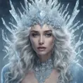 Alluring highly detailed matte portrait of a beautiful ice queen in the style of Stefan Kostic, 8k, High Definition, Highly Detailed, Intricate, Half Body, Realistic, Sharp Focus, Fantasy, Elegant