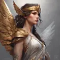 Alluring matte portrait of a beautiful Kassandra with wings, 8k, Highly Detailed, Intricate, Half Body, Realistic, Sharp Focus, Volumetric Lighting, Fantasy, Elegant by Stanley Artgerm Lau, Alphonse Mucha, WLOP