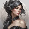 Alluring matte portrait of a beautiful Sona wearing black leather, 8k, Highly Detailed, Intricate, Half Body, Realistic, Sharp Focus, Volumetric Lighting, Fantasy, Elegant by Stanley Artgerm Lau, Alphonse Mucha, WLOP