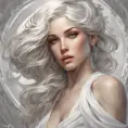 Alluring matte portrait of a beautiful A2 in white, 8k, Highly Detailed, Intricate, Half Body, Realistic, Sharp Focus, Volumetric Lighting, Fantasy, Elegant by Stanley Artgerm Lau, Alphonse Mucha, WLOP, Stefan Kostic