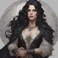 Alluring matte portrait of a beautiful Yennefer, 8k, Highly Detailed, Intricate, Half Body, Realistic, Sharp Focus, Volumetric Lighting, Fantasy, Elegant by Alphonse Mucha