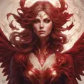 Alluring matte portrait of the beautiful Kayle in dark red, 8k, Highly Detailed, Intricate, Realistic, Sharp Focus, Volumetric Lighting, Fantasy, Elegant by Stanley Artgerm Lau, Alphonse Mucha, WLOP, Stefan Kostic