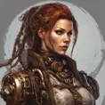 Steampunk portrait of Sarah Kerrigan, Highly Detailed, Intricate, Artstation, Beautiful, Digital Painting, Sharp Focus, Concept Art, Elegant