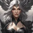 Alluring matte portrait of the beautiful Fiora in black, 8k, Highly Detailed, Intricate, Realistic, Sharp Focus, Volumetric Lighting, Fantasy, Elegant by Stanley Artgerm Lau, Alphonse Mucha, WLOP, Stefan Kostic