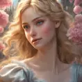 Cinderella, Atmospheric, High Definition, Highly Detailed, Hyper Detailed, Intricate Artwork, Intricate Details, Masterpiece, Ultra Detailed, Closeup of Face, Half Body, Beautiful, Gorgeous, Unimaginable Beauty, Blonde Hair, Large Eyes, Perfect Face, Pretty Face, Rosy Cheeks, Small Nose, Smiling, Matte Painting, Spring, Sunny Day, Sharp Focus, Centered, Beautifully Lit, Closeup Portrait, Portrait, Fantasy, Colorful, Vivid by Stefan Kostic