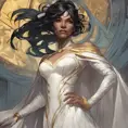 Cassandra cain in a wedding dress, riot entertainment, Realistic, Artgerm, Concept Art, Portrait by Alphonse Mucha, Greg Rutkowski