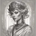 Alluring matte portrait of the beautiful goddess Artemis in black in the style of Stefan Kostic, 8k, Highly Detailed, Intricate, Realistic, Sharp Focus, Volumetric Lighting, Fantasy, Elegant by Stanley Artgerm Lau, Alphonse Mucha, WLOP