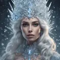 Alluring highly detailed matte portrait of a beautiful ice queen in the style of Stefan Kostic, 8k, High Definition, Highly Detailed, Intricate, Half Body, Realistic, Sharp Focus, Fantasy, Elegant