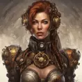 Steampunk portrait of Sarah Kerrigan, Highly Detailed, Intricate, Artstation, Beautiful, Digital Painting, Sharp Focus, Concept Art, Elegant