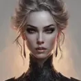 Alluring matte portrait of a fierce beautiful Lyx in black, 8k, Highly Detailed, Intricate, Half Body, Realistic, Sharp Focus, Volumetric Lighting, Fantasy, Elegant by Stanley Artgerm Lau, WLOP, Stefan Kostic