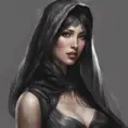 Alluring matte portrait of a beautiful veiled Tifa Lockhart wearing a black veil, 8k, Highly Detailed, Intricate, Half Body, Realistic, Sharp Focus, Volumetric Lighting, Fantasy, Elegant by Stanley Artgerm Lau, Alphonse Mucha, WLOP