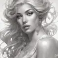 Alluring matte portrait of a beautiful A2 in white, 8k, Highly Detailed, Intricate, Half Body, Realistic, Sharp Focus, Volumetric Lighting, Fantasy, Elegant by Stanley Artgerm Lau, Alphonse Mucha, WLOP, Stefan Kostic